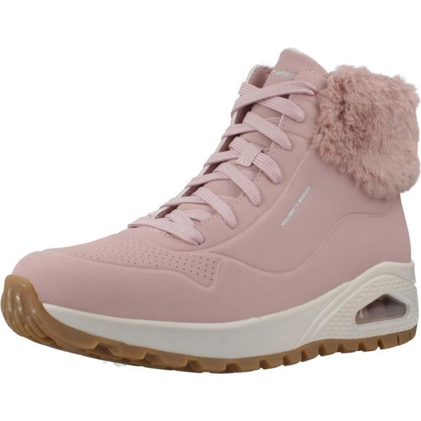 Buty do chodzenia damskie Skechers Uno Rugged. Czerwone obuwie sportowe damskie Skechers, bez wzorów, z gumy, trekkingowe, Skechers Sport. Za 424.00 zł.