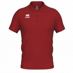 Polo Errea Evo. Czerwone koszulki sportowe damskie ERREA, bez wzorów, z bawełny, bez kołnierzyka, bez ramiączek. Za 164.00 zł.