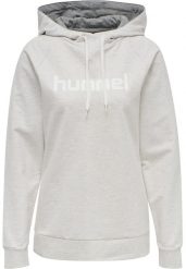 Damska bluza z kapturem Hummel Hmlgo Logo. Szare bluzy damskie Hummel, s, bez wzorów, z bawełny, z kapturem. Za 181.50 zł.
