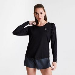 Damska Koszulka Z Długim Rękawem Discern. Czarne t-shirty damskie Dare 2b, xl, bez wzorów, z elastanu, klasyczne, bez kołnierzyka. Za 55.99 zł.