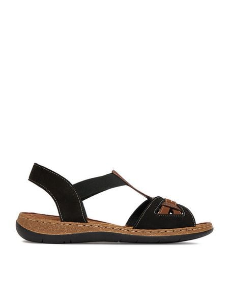 Go Soft Sandały CEO-WI23-4773-08 Czarny. Czarne sandały damskie GO SOFT, bez wzorów, z nubiku, bez obcasa, na płaskiej podeszwie, bez zapięcia. Za 179.99 zł.