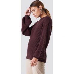NA-KD Dzianinowy sweter z obniżonymi ramionami - Purple. Swetry damskie marki NA-KD. Za 121.95 zł.