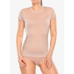 Koszulka merino damska Sensor Merino Air Tee SS. Czerwone koszulki sportowe damskie Sensor, bez wzorów, bez kołnierzyka, bez ramiączek. Za 240.99 zł.