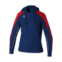 Damska bluza dresowa z kapturem Erima Evo Star. Czerwone bluzy sportowe damskie Erima, bez wzorów, z dresówki, z kapturem, na fitness i siłownię. Za 261.50 zł.