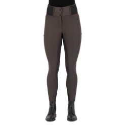 Damskie spodnie jeździeckie o pełnej przyczepności Euro-Star Athletic leanline. Brązowe spodnie materiałowe damskie EURO-STAR, s, bez wzorów, z materiału. Za 496.00 zł.