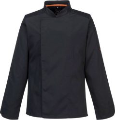 Portwest C838 - Bluza kucharska MeshAir Pro L/S - czarny XL. Czarne bluzy męskie Portwest, l, bez wzorów, bez kaptura. Za 103.89 zł.