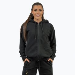 Bluza NEBBIA Signature Intense. Czarne bluzy damskie Nebbia, bez wzorów, bez kaptura, na fitness i siłownię. Za 289.99 zł.