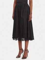 TWINSET Spódnica trapezowa 251TT2095 Czarny Regular Fit. Czarne spódnice damskie Twinset, bez wzorów, z bawełny, trapezowe. Za 579.99 zł.