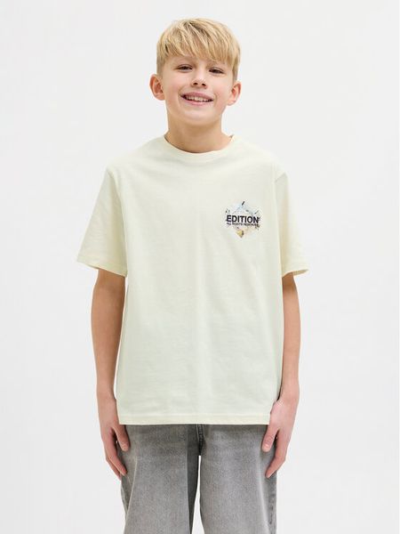 Jack & Jones Junior T-Shirt Dynamic Dust 12274677 Żółty Loose Fit. Żółte t-shirty dla chłopców Jack & Jones Junior, bez wzorów, z bawełny, bez ramiączek. Za 59.99 zł.