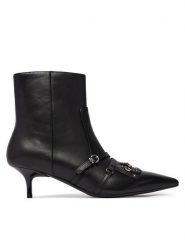 PINKO Botki Gloria 26 SD0595P001 Czarny. Czarne botki damskie Pinko, ze skóry, bez obcasa, na szpilce, bez zapięcia. Za 1,399.00 zł.