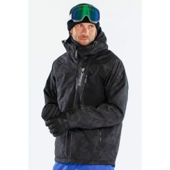 Kurtka Męska Snowboardowa SURFANIC STX 10.000 Orion BlackMap. Czarne kurtki męskie Surfanic, na zimę, m, bez wzorów, sportowe, bez kaptura. Za 1,199.99 zł.