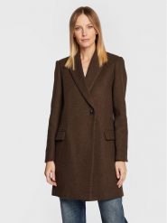Zadig & Voltaire Płaszcz wełniany Marco WWCO00186 Brązowy Regular Fit. Brązowe płaszcze damskie Zadig & Voltaire, na zimę, xs, bez wzorów, z syntetyku, bez kaptura. Za 2,649.00 zł.