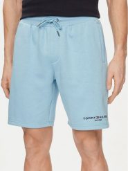 Tommy Hilfiger Szorty sportowe Logo MW0MW34201 Błękitny Regular Fit. Niebieskie krótkie spodenki sportowe męskie Tommy Hilfiger, m, bez wzorów, z syntetyku. Za 429.99 zł.
