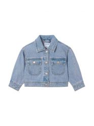 Mayoral Kurtka jeansowa 3454 Niebieski Regular Fit. Niebieskie kurtki i płaszcze dla dziewczynek Mayoral, bez wzorów, z bawełny, bez kaptura. Za 169.99 zł.