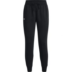 Spodnie sportowe damskie Under Armour Ua Rival Fleece Jogger. Czarne spodnie dresowe damskie Under Armour, uniwersalny, bez wzorów, z bawełny, na fitness i siłownię. Za 358.00 zł.