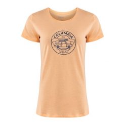 Koszulka trekkingowa damska Columbia Daisy Days Graphic. Brązowe koszulki sportowe damskie Columbia, xs, bez wzorów, bez kołnierzyka, bez ramiączek, trekkingowe. Za 59.99 zł.