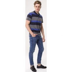 Szaro-Niebieska Koszulka Work Ethic. Koszulki polo męskie Born2be. Za 49.99 zł.
