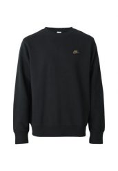 Bluza męskie Nike Sportswear czarny. Czarne bluzy sportowe męskie Nike, l, bez wzorów, z materiału, bez kaptura, trekkingowe. Za 452.85 zł.