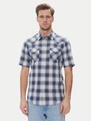 Wrangler Koszula Western 112362381 Niebieski Regular Fit. Niebieskie koszule męskie Wrangler, m, bez wzorów, z bawełny, bez kołnierzyka, bez ramiączek. Za 199.99 zł.