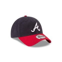 Czapka z daszkiem New Era Braves 9TWENTY MLB Core Classic. Niebieskie czapki i kapelusze męskie New Era, bez wzorów, sportowe. Za 186.50 zł.