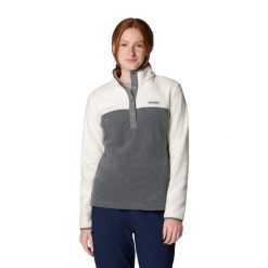 Bluza damska Columbia Benton Springs 1/2 Snap. Szare bluzy sportowe damskie Columbia, xl, bez wzorów, z polaru, bez kaptura, trekkingowe. Za 178.99 zł.