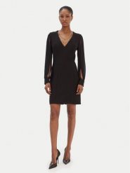 Rinascimento Sukienka koktajlowa CFC0126535003 Czarny Slim Fit. Czarne sukienki damskie Rinascimento, xl, bez wzorów, z syntetyku, wizytowe, bez kołnierzyka, bez ramiączek. Za 499.99 zł.