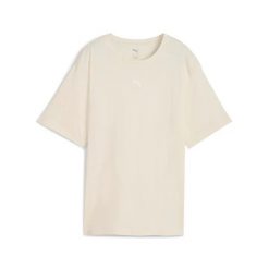 Koszulka damska Puma ESS Relaxed Tee. Białe koszulki sportowe damskie Puma, l, bez wzorów, z bawełny, bez kołnierzyka, bez ramiączek. Za 86.20 zł.