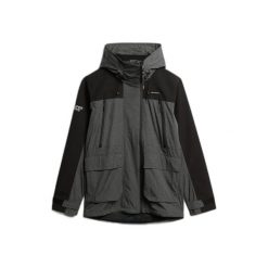 Windbreaker Superdry. Szare kurtki męskie Superdry., bez wzorów, z softshellu, sportowe, bez kaptura. Za 604.45 zł.
