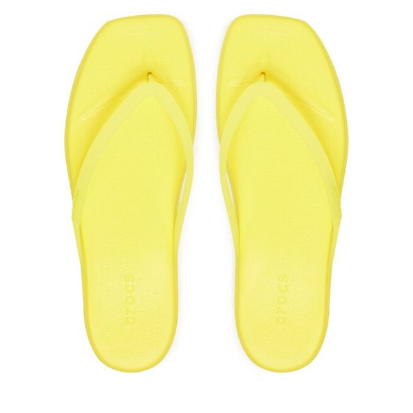 Japonki Crocs. Zielone klapki damskie Crocs, bez wzorów, bez obcasa. Za 139.99 zł.