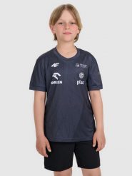 4F Koszulka treningowa replika dziecięca 4F x Polska Siatkówka - szara 110/116. Czarne t-shirty dla chłopców 4f, bez wzorów, z dzianiny, bez ramiączek. Za 179.99 zł.