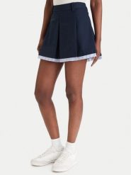 Tommy Jeans Spódnica trapezowa Varsity Pleated DW0DW22758 Granatowy Regular Fit. Niebieskie spódnice damskie Tommy Jeans, m, bez wzorów, z jeansu, trapezowe. Za 489.99 zł.