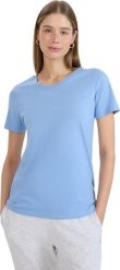 Koszulka damska 4F F2356 niebieska 4FWMM00TTSHF2356 32S XL. Niebieskie t-shirty damskie 4f, s, bez wzorów, bez kołnierzyka. Za 56.72 zł.