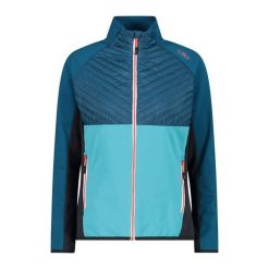 Bluza damska turystyczna CMP 32E3766. Niebieskie bluzy sportowe damskie CMP, l, bez wzorów, bez kaptura, trekkingowe. W wyprzedaży za 258.99 zł.