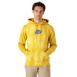 Bluza męska HUF Relax Tiedye z kapturem. Żółte bluzy męskie HUF, l, bez wzorów, z bawełny, z kapturem. Za 281.00 zł.