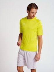Koszulka Hummel Core Poly. Żółte koszulki sportowe męskie Hummel, m, bez wzorów, z poliamidu, bez kołnierzyka, bez ramiączek, do piłki ręcznej. Za 77.00 zł.