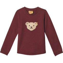 Bluza w kolorze ciemnoczerwonym. Czerwone bluzy dla niemowląt Steiff, z aplikacjami, bez ramiączek, bez kaptura. W wyprzedaży za 45.95 zł.
