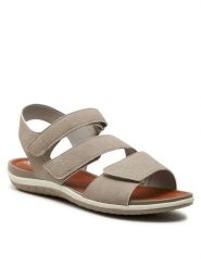 Geox Sandały D Sandal Vega D35R6A 000EK C5004 Beżowy. Brązowe klapki damskie Geox, bez wzorów, ze skóry, bez obcasa, na płaskiej podeszwie, bez zapięcia. Za 299.99 zł.