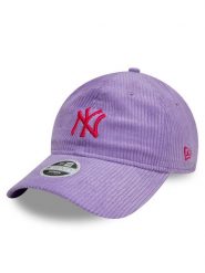 New Era Czapka z daszkiem New York Yankees Cord 9Twenty 60595365 Fioletowy. Fioletowe czapki i kapelusze damskie New Era, bez wzorów, z bawełny. Za 99.99 zł.