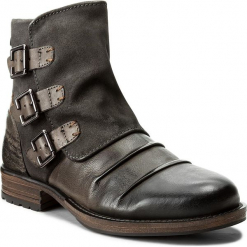Kozaki LANQIER - 39A801 Szaro-Brązowy. Szare kozaki męskie Lanqier, z materiału, eleganckie. Za 299.00 zł.