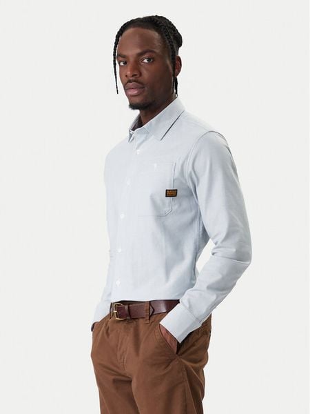 G-Star Raw Koszula Bristum 2.0 D23553 E071 Błękitny Slim Fit. Niebieskie koszule męskie G-Star, m, bez wzorów, retro, bez kołnierzyka, bez ramiączek. Za 389.99 zł.