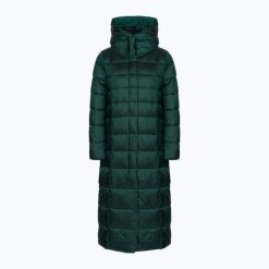 Kurtka puchowa damska CMP Coat Fix Hood. Zielone kurtki damskie CMP, xs, bez wzorów, z puchu, bez kaptura, trekkingowe. Za 349.99 zł.