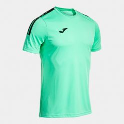 Koszulka Joma Olimpiada. Zielone koszulki sportowe męskie Joma, l, bez wzorów, z materiału, bez kołnierzyka, bez ramiączek. Za 100.55 zł.