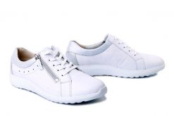 WALDLAUFER 634002317663 weiss silber, półbuty damskie. Białe półbuty damskie Waldläufer, bez wzorów, bez obcasa, bez zapięcia. Za 584.90 zł.