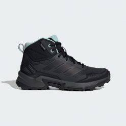 Buty turystyczne Terrex Eastrail 3 Mid CLIMAPROOF. Czarne obuwie sportowe damskie Adidas, bez wzorów, wspinaczkowe. Za 439.00 zł.