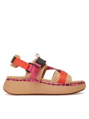 Steve Madden Sandały Decorum SM11003017 Beżowy. Brązowe sandały damskie Steve Madden, bez wzorów, z materiału, bez obcasa, na koturnie, bez zapięcia. Za 319.99 zł.