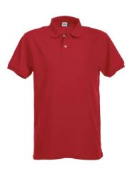 Clique Stretch Premium Polo - Wysokiej jakości koszulka polo z stretch – red. Czerwone koszulki polo męskie CLIQUE, m, bez wzorów, bez ramiączek. Za 152.98 zł.