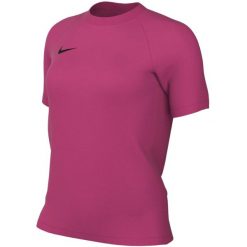 Koszulka damska Nike Dri-Fit Park VIII. Czerwone koszulki sportowe damskie Nike, bez wzorów, z materiału, sportowe, bez kołnierzyka. Za 66.99 zł.