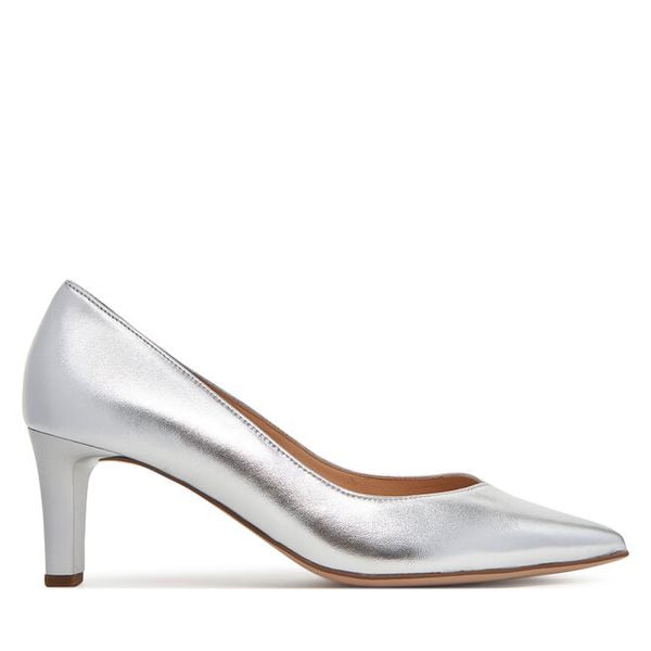 Czółenka HÖGL. Szare czółenka damskie HÖGL, bez wzorów, bez obcasa, bez zapięcia. Za 699.99 zł.