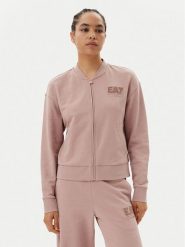 EA7 Emporio Armani Bluza 7W000178 AF12473 U4079 Różowy Regular Fit. Czerwone bluzy damskie EA7 Emporio Armani, xxl, bez wzorów, z bawełny, bez kaptura. Za 339.99 zł.