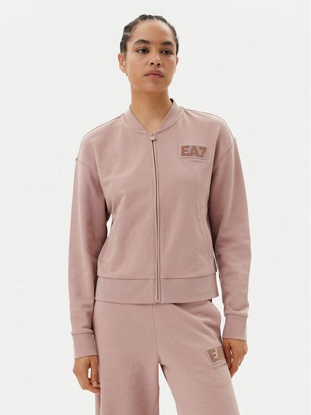 EA7 Emporio Armani Bluza 7W000178 AF12473 U4079 Różowy Regular Fit. Czerwone bluzy damskie EA7 Emporio Armani, xxl, bez wzorów, z bawełny, bez kaptura. Za 339.99 zł.